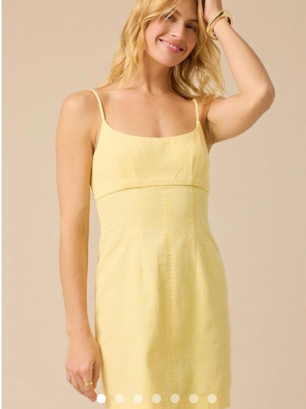 Altar'd State Pale Yellow Mini Dress